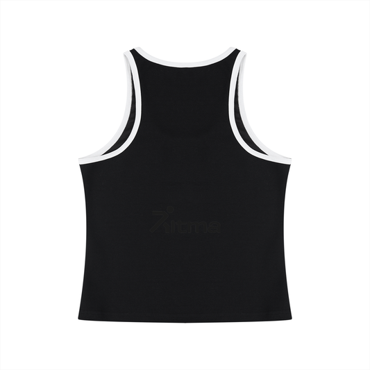 Women's Color Block Cropped Tank Top