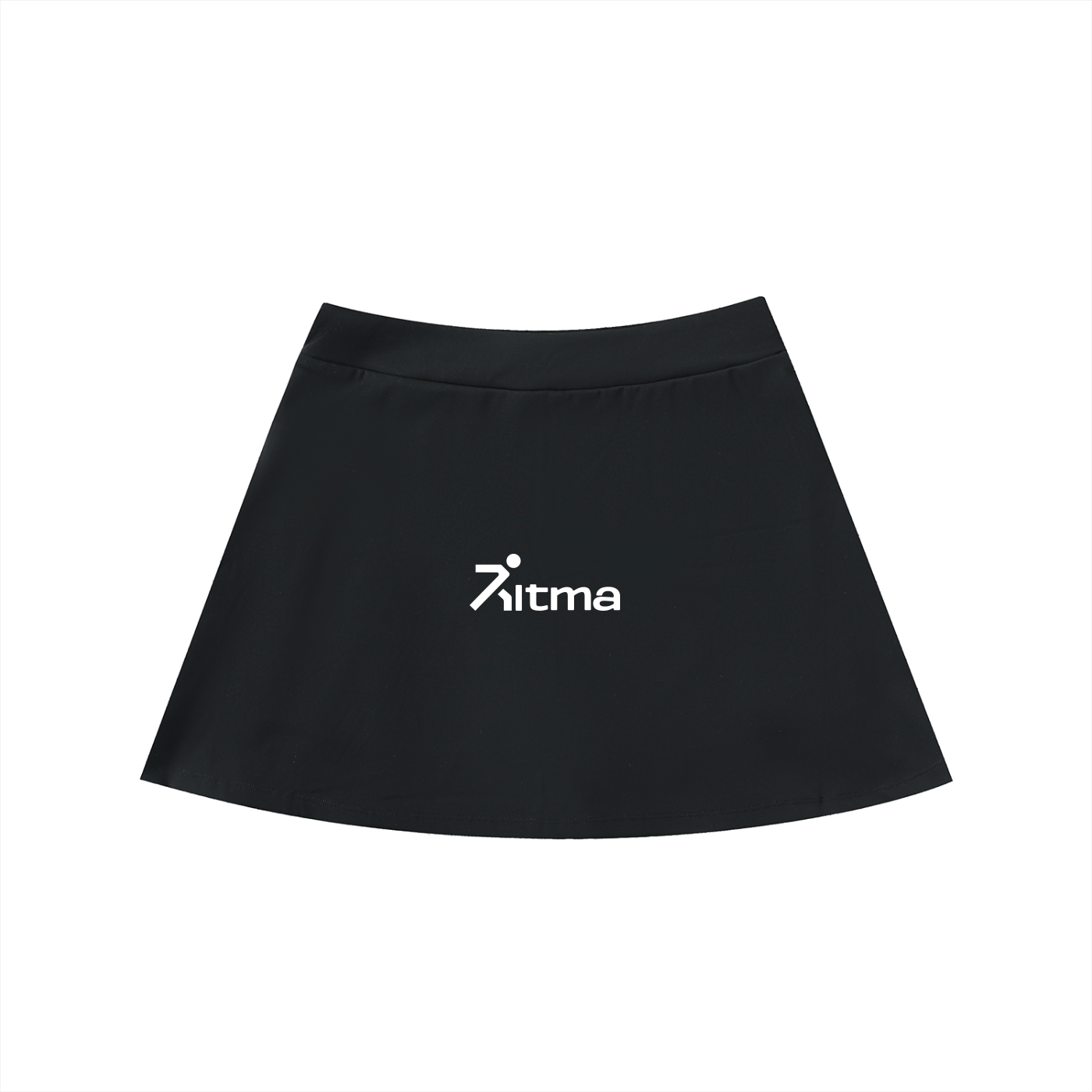 High-Waist Pocketed A-Line Skirt