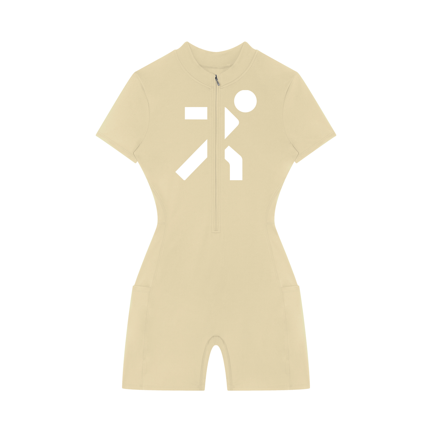 Women's Quarter-Zip Short Sleeve Romper