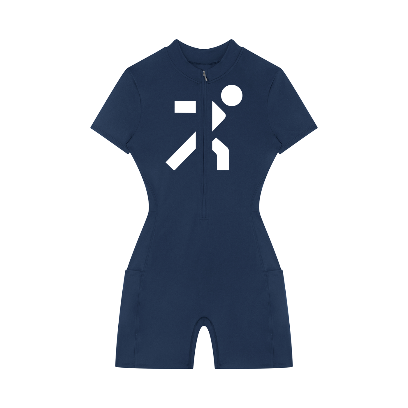 Women's Quarter-Zip Short Sleeve Romper