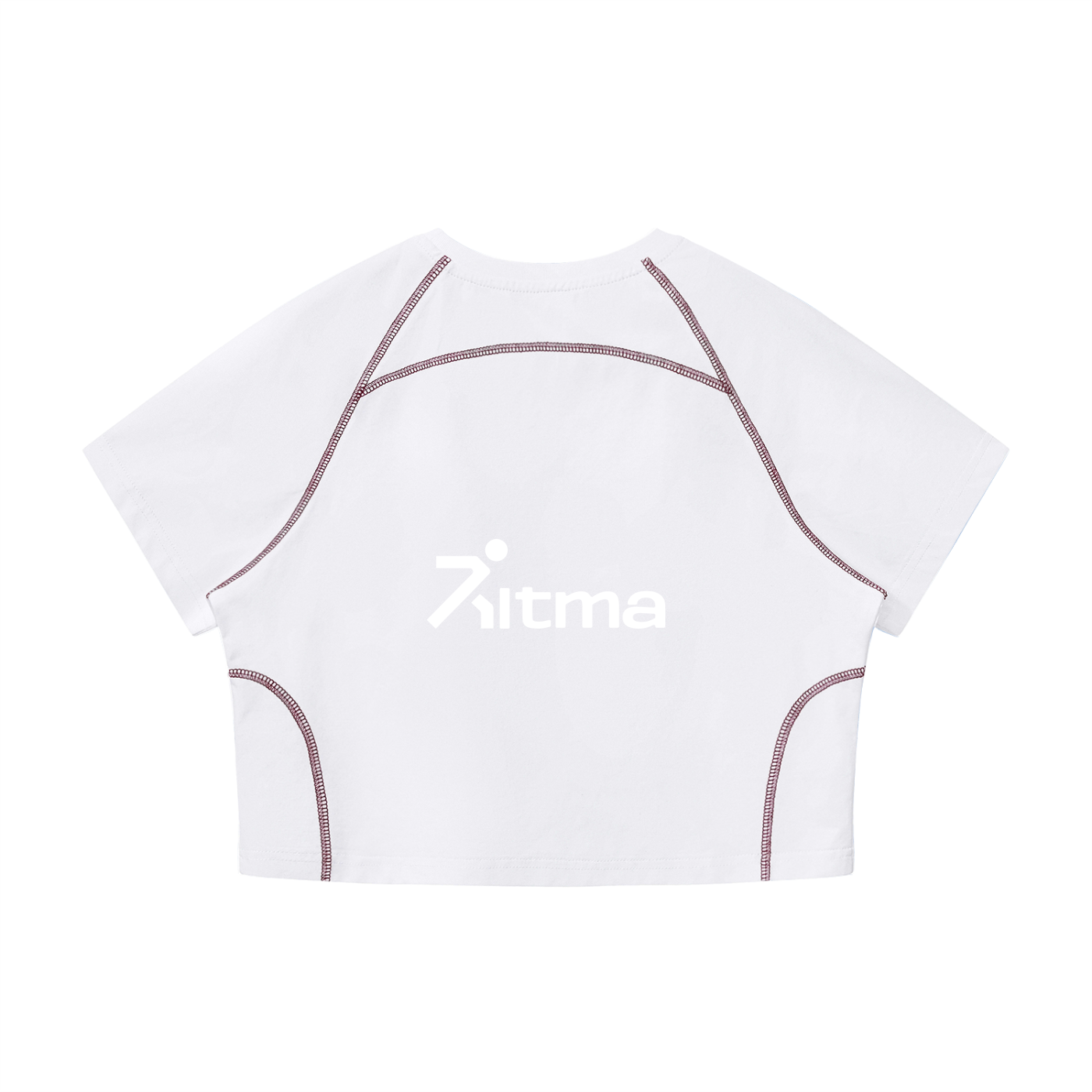 Women's Contrast Stitch Raglan Crop T-Shirt