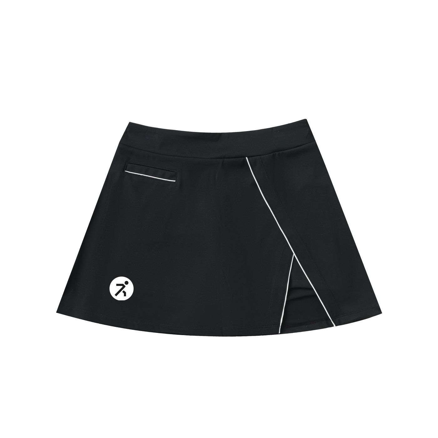 High-Waist Pocketed A-Line Skirt