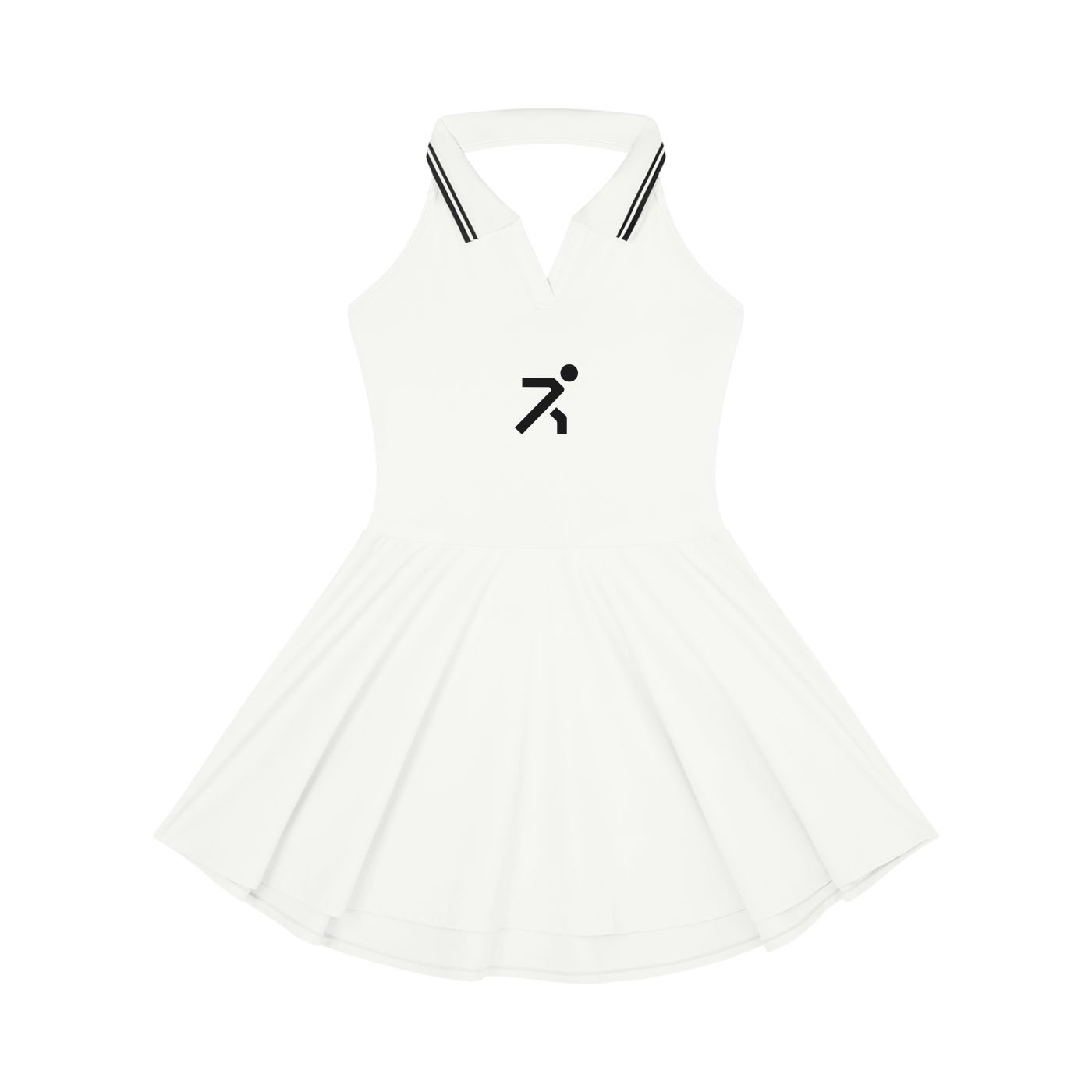 Women's Collared Halter A-Line Tennis Dress