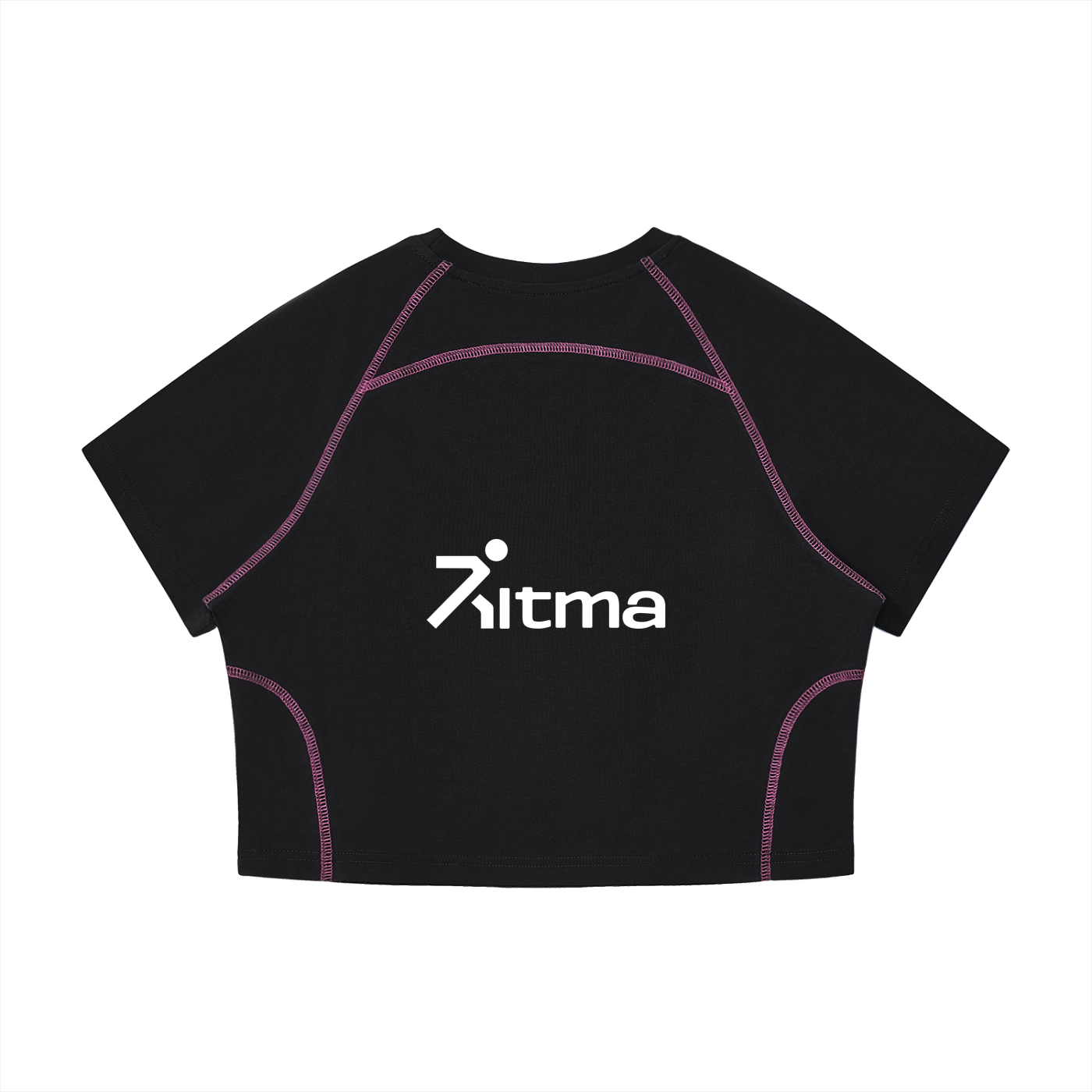 Women's Contrast Stitch Raglan Crop T-Shirt