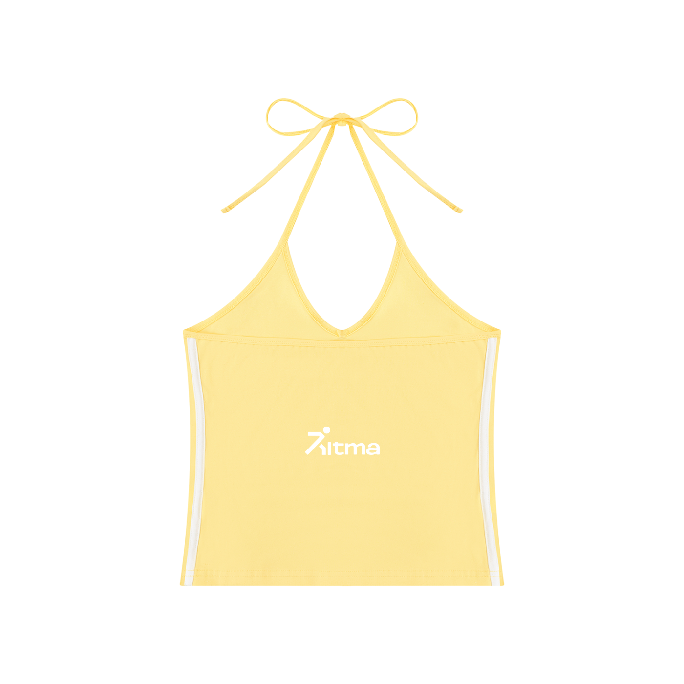 Women's Color Block Halter Crop Tank Top