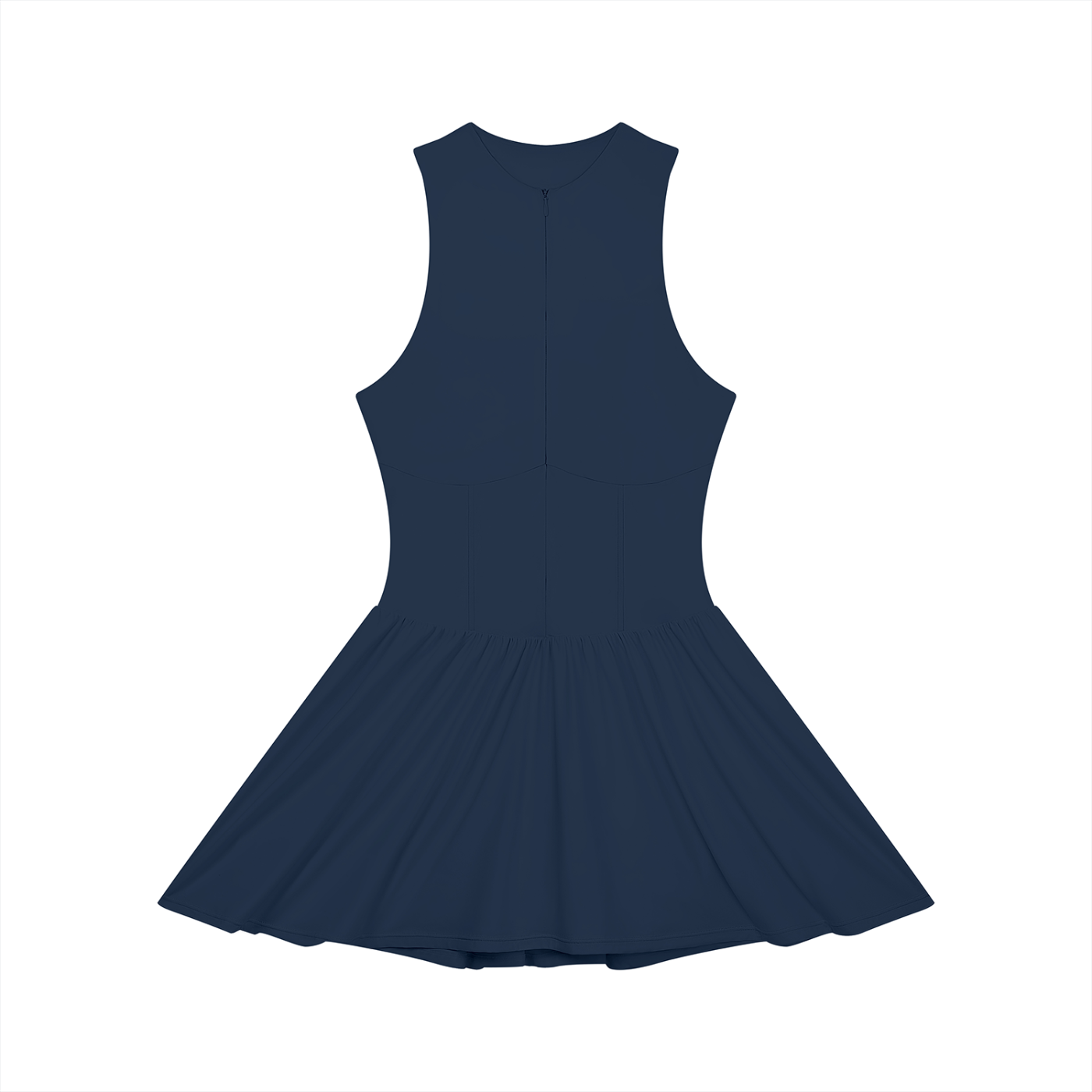 Women’s Ruched Sleeveless Full-Zip Dress