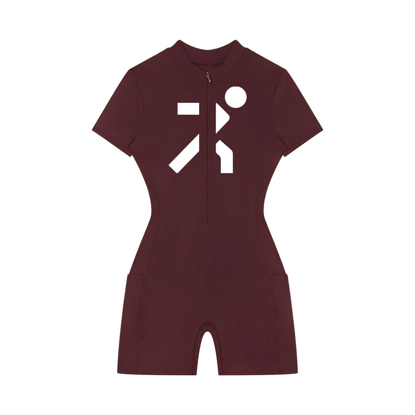 Women's Quarter-Zip Short Sleeve Romper