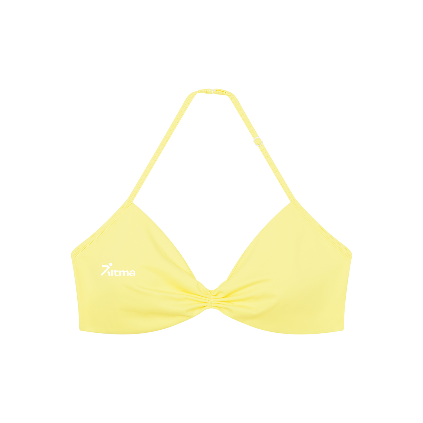 Ruched Halter-Neck Sports Bra