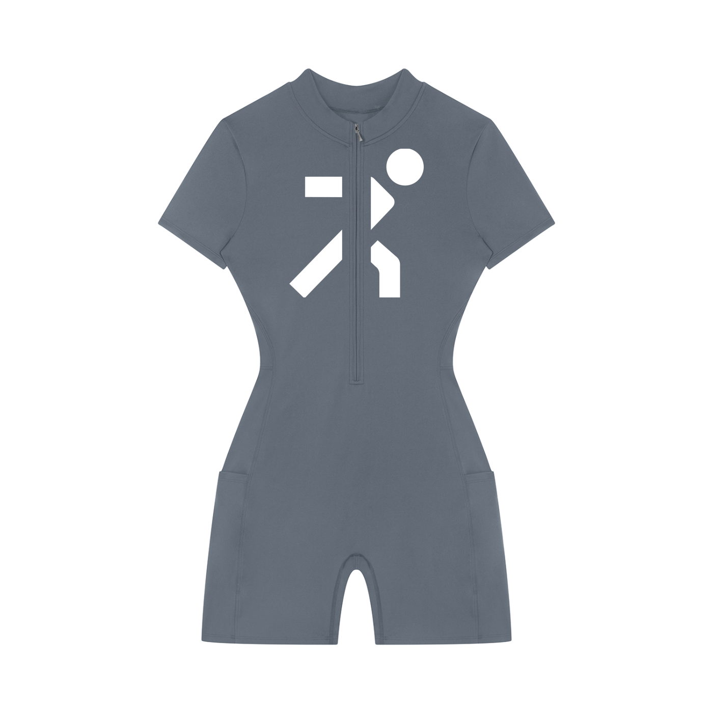 Women's Quarter-Zip Short Sleeve Romper